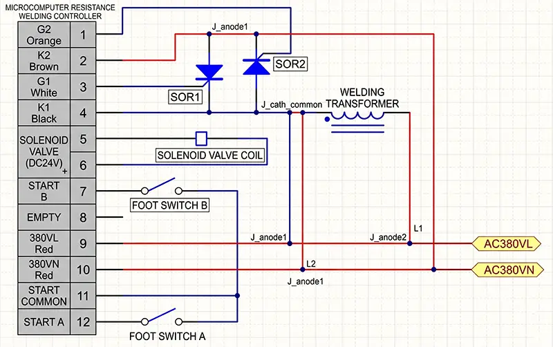 Wiring Diagram for JW-SM10 Metal Shielding Mesh Fusing Machine
