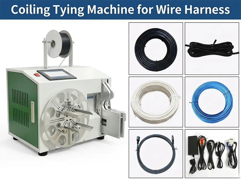 Automatic Coiling Tying Machine for Wire Harness Production WPM-212L