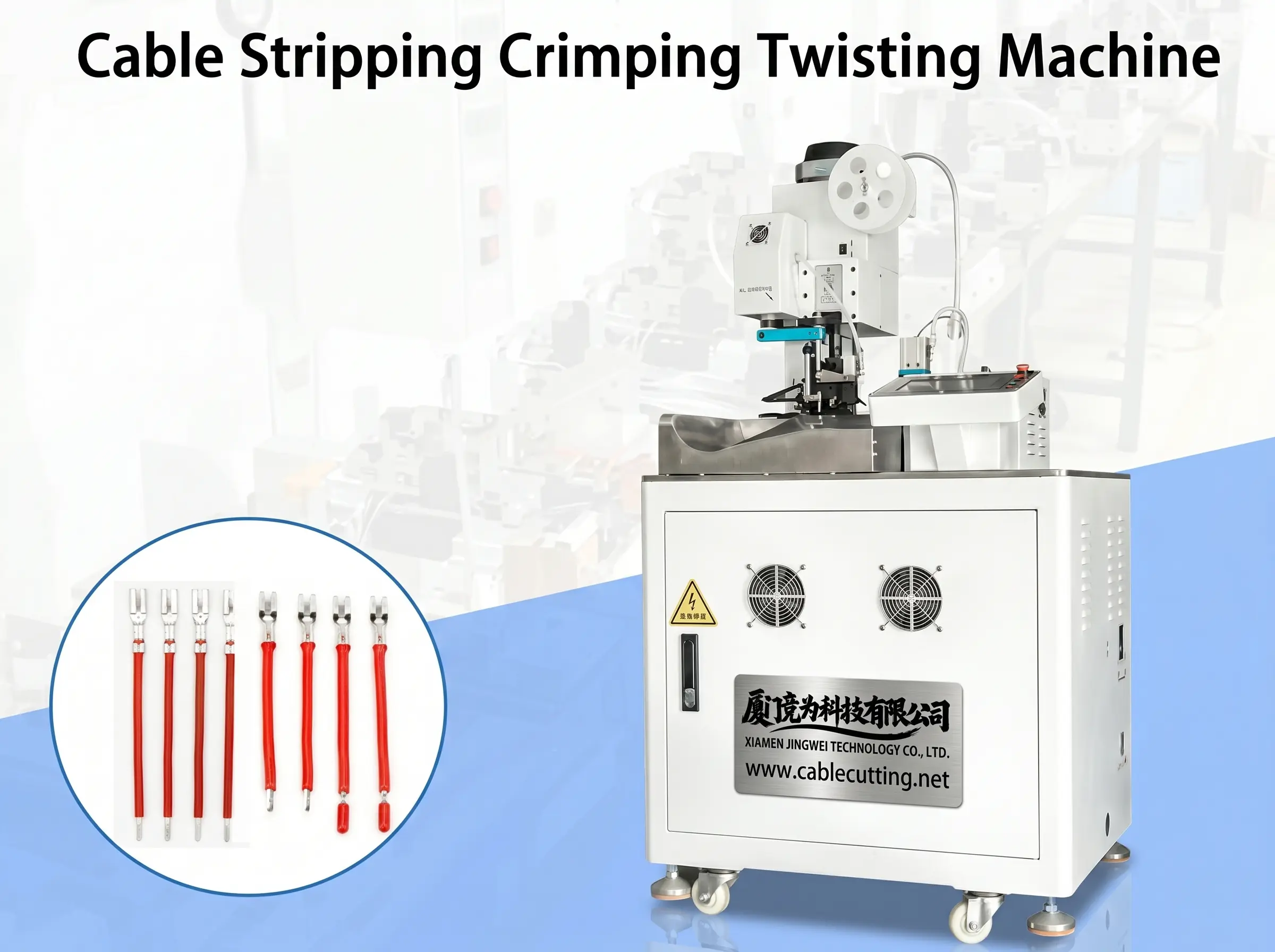 Automatic Cable Stripping Crimping Twisting Machine | AWG14-28