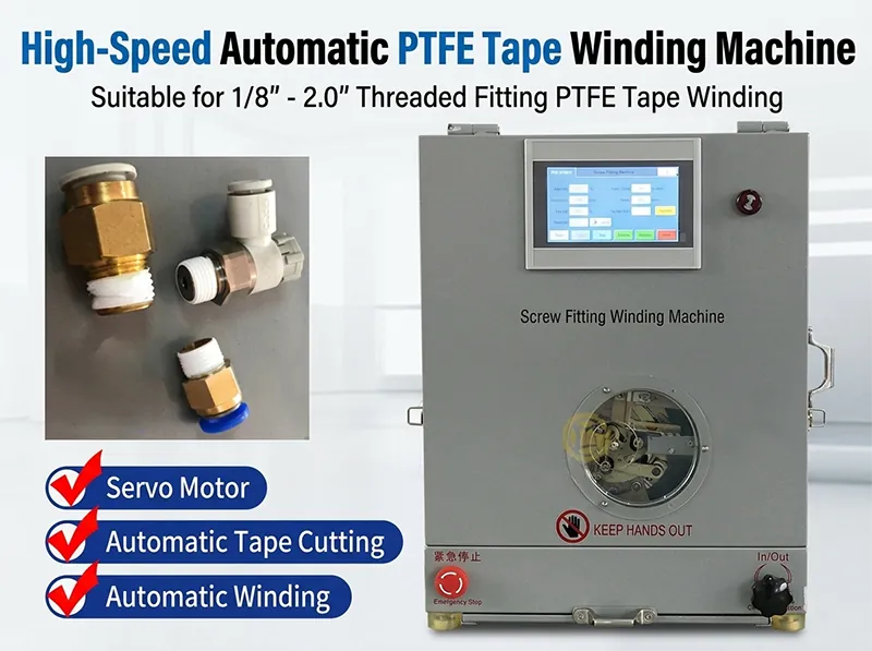 Automatic PTFE Tape Wrapping Machine for Threaded Joints WPM-1308