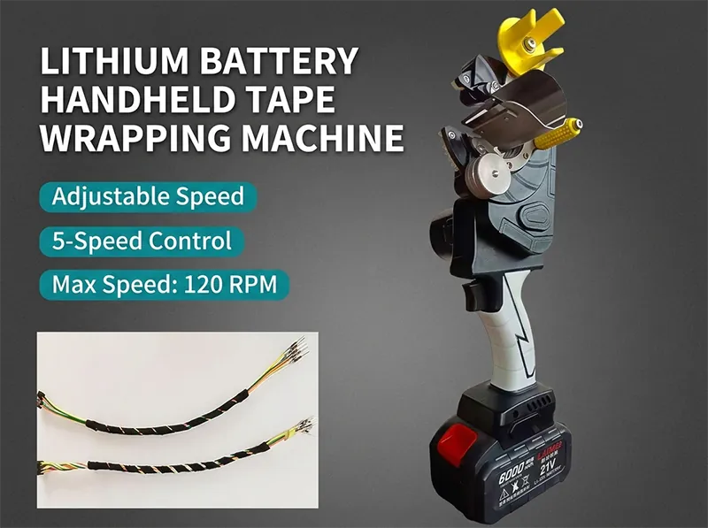 Cordless Handheld Cable Taping Machine - Rotary Winding AT-101