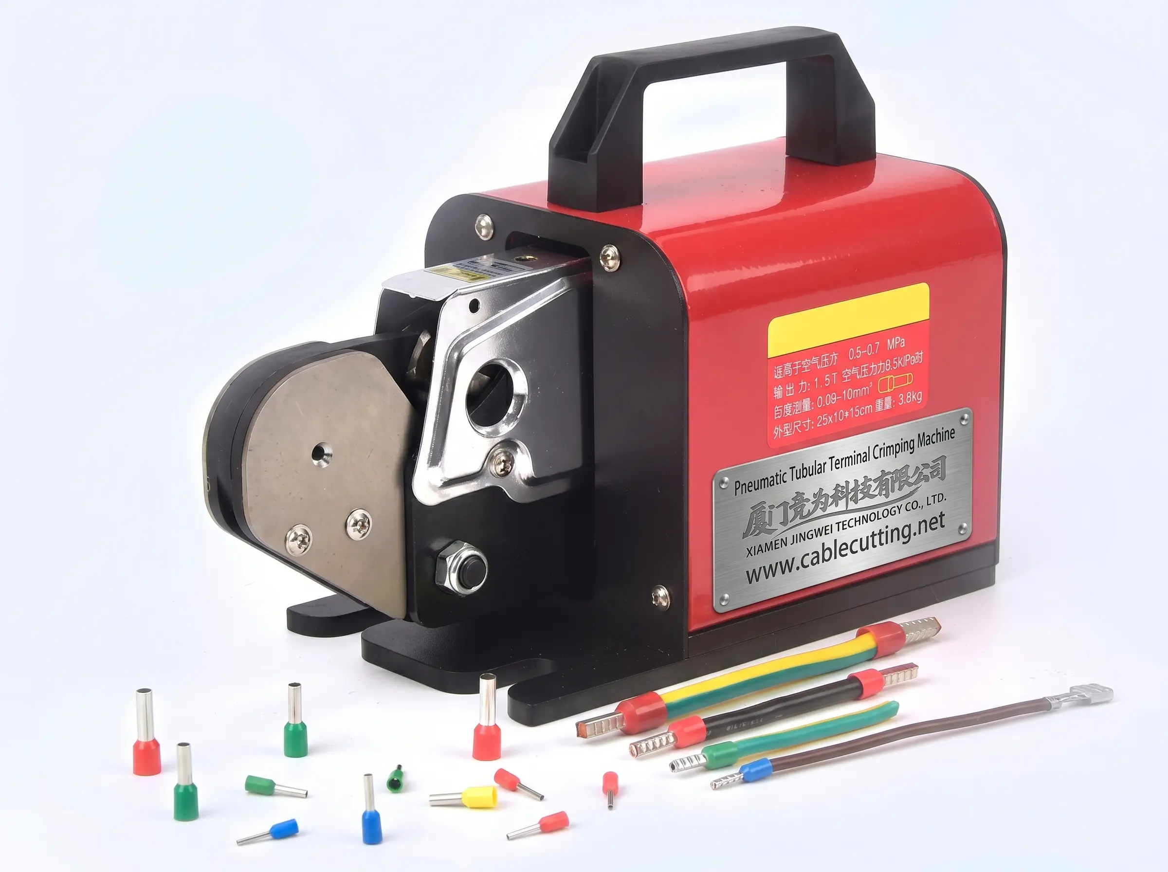 Pneumatic Tubular Terminal Crimping Machine for 0.08-10mm² Wires T6-4