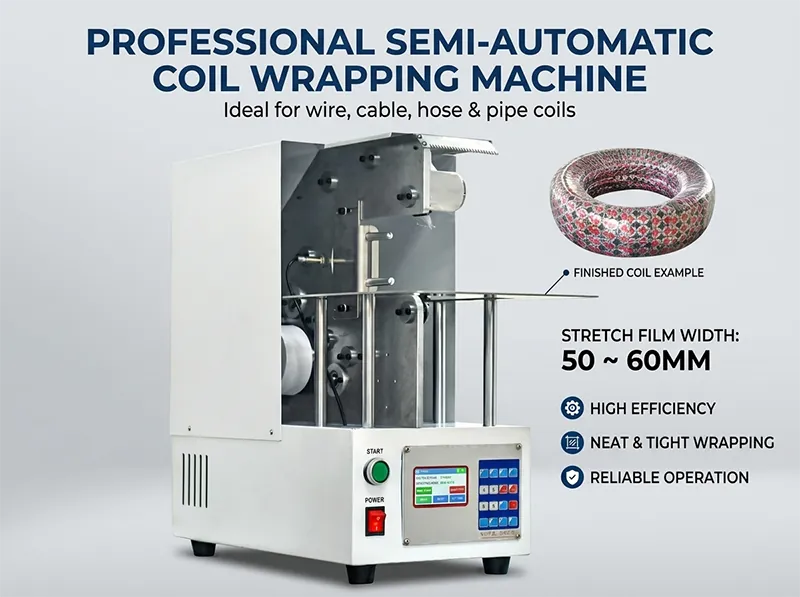 Semi-Automatic Cable Wrapping Packaging Machine WPM-120X