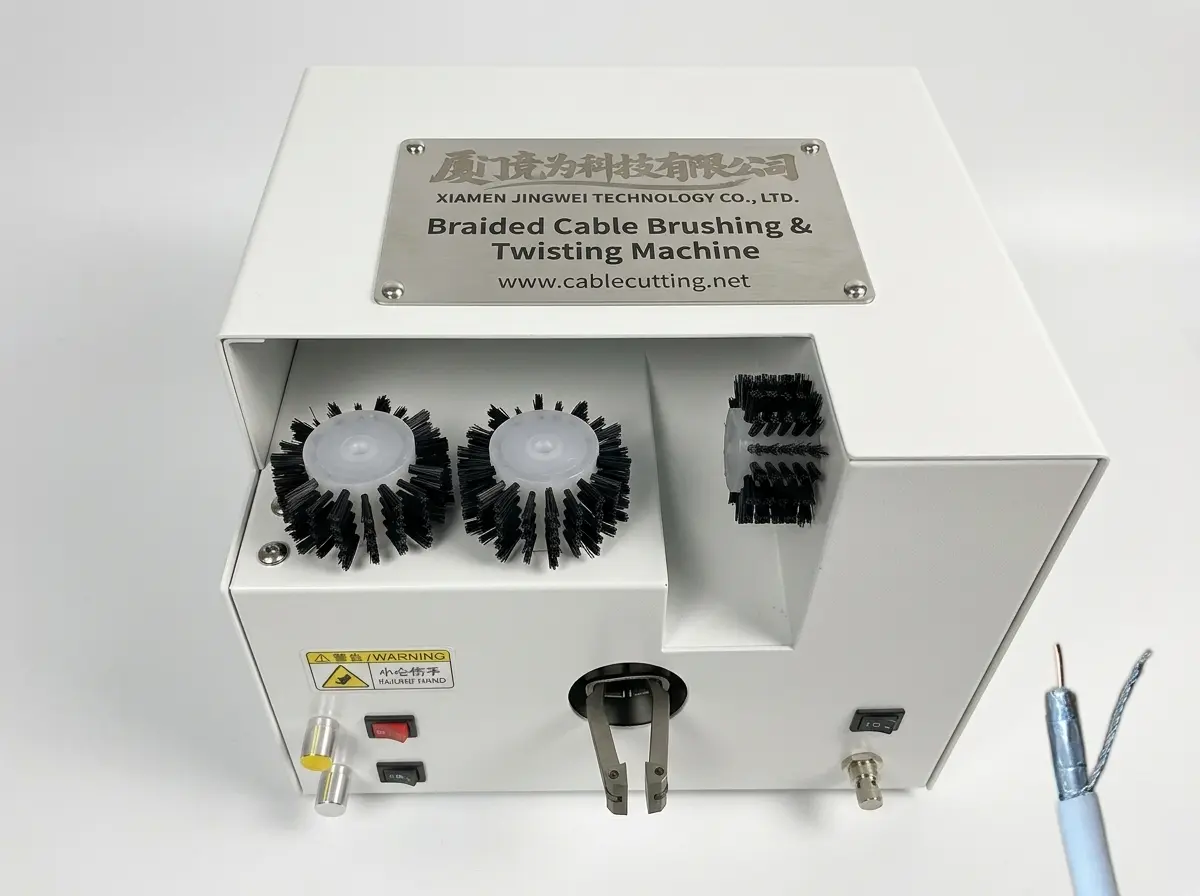 Automatic Braided Cable Brushing & Twisting Machine WPM-192