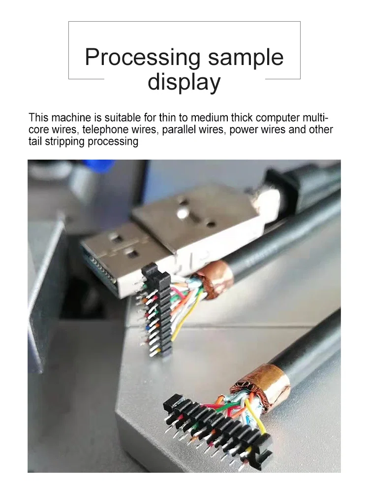 Specialized Multi core wire double parallel stripping machine, cable tail stripping processing for wire AWG#24-AWG#34, View multi-core wire head stripping machine Specialized Multi core wire double parallel stripping machine, cable tail stripping processing for wire AWG#24-AWG#34, View multi-core wire head stripping machine