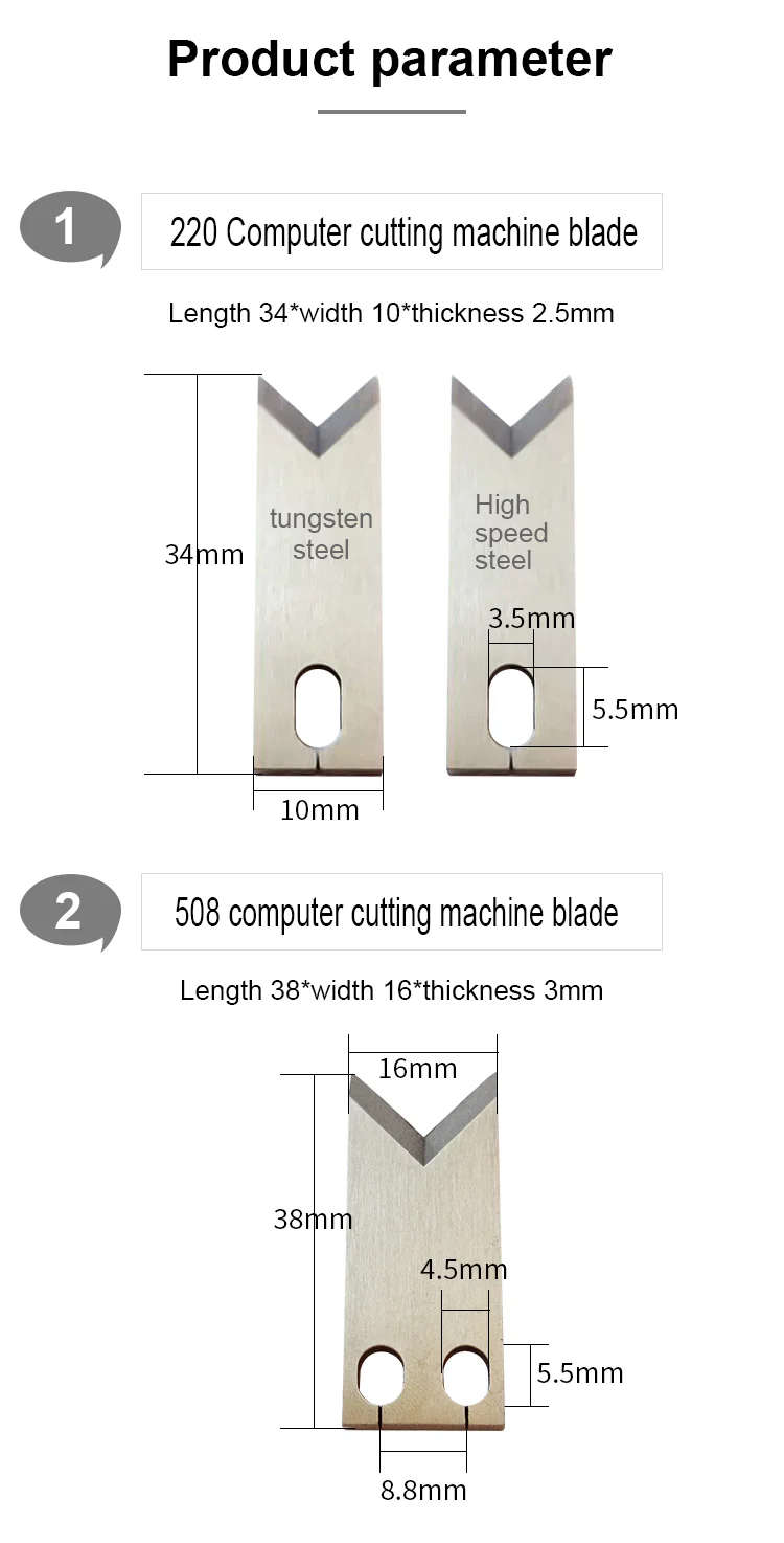 Computer Wire Stripping Blades - DC53 Steel Precision Cutters